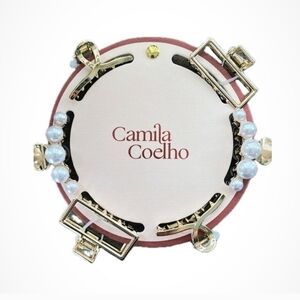 🤍🔹️Camila Coelho 🔹️Golden Tone Faux Pearl Claw Hair Clips set of 6